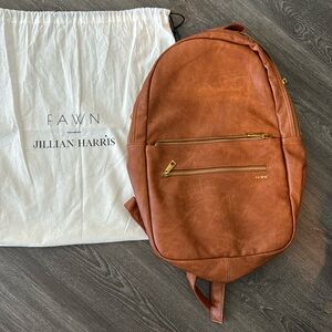 Fawn leather backpack